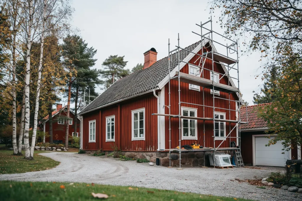 hyra och montera byggst llning i h rryda trygg l sning f r villa gare i v stra g taland