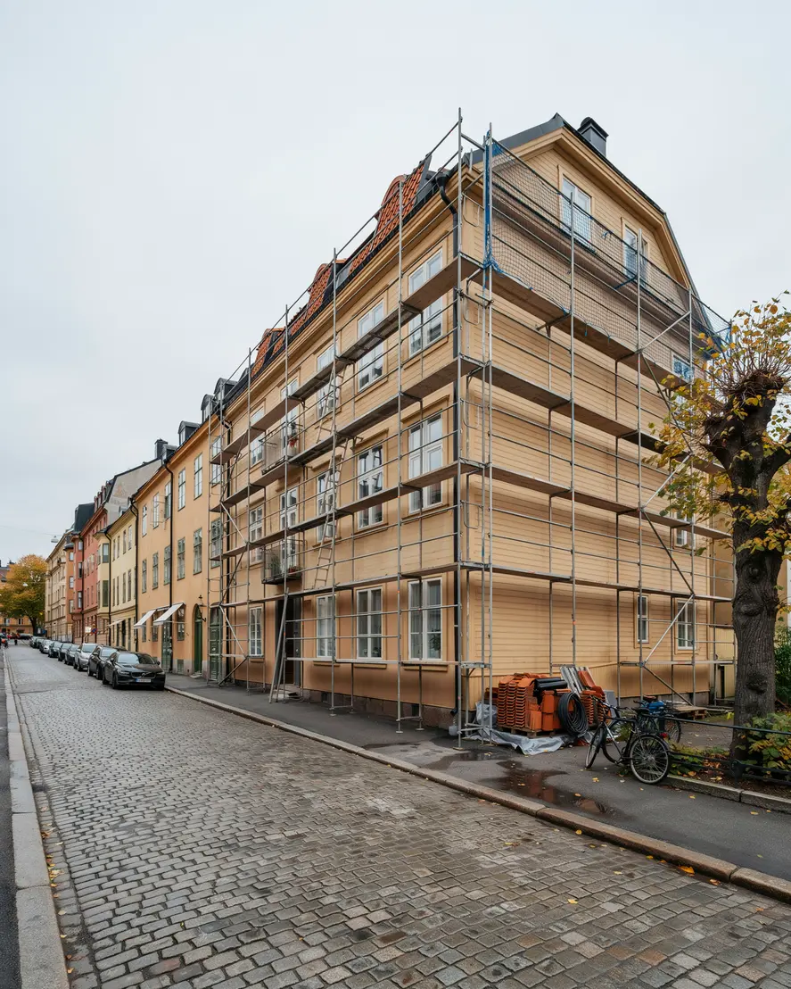 uthyrning och montering av byggst llning f r takbyte p s dermalm